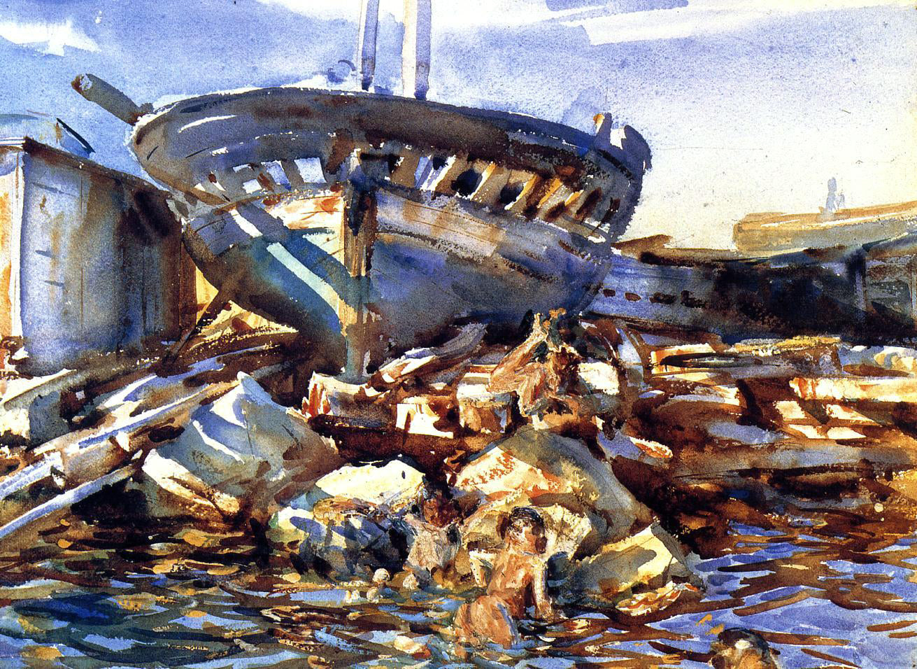 John Singer Sargent Flotsam and Jetsam - Hand Painted Oil Painting