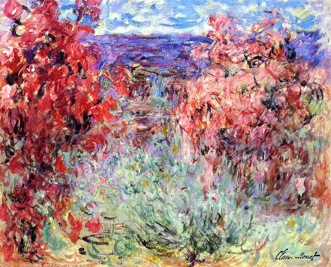 Claude Oscar Monet Flowering Trees near the Coast - Hand Painted Oil Painting