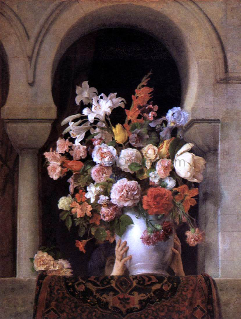  Francesco Hayez Flowers - Hand Painted Oil Painting