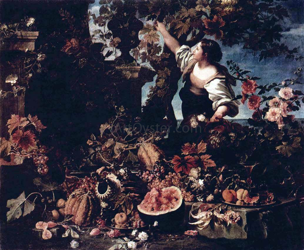 Christian Berentz Flowers and Fruit - Hand Painted Oil Painting