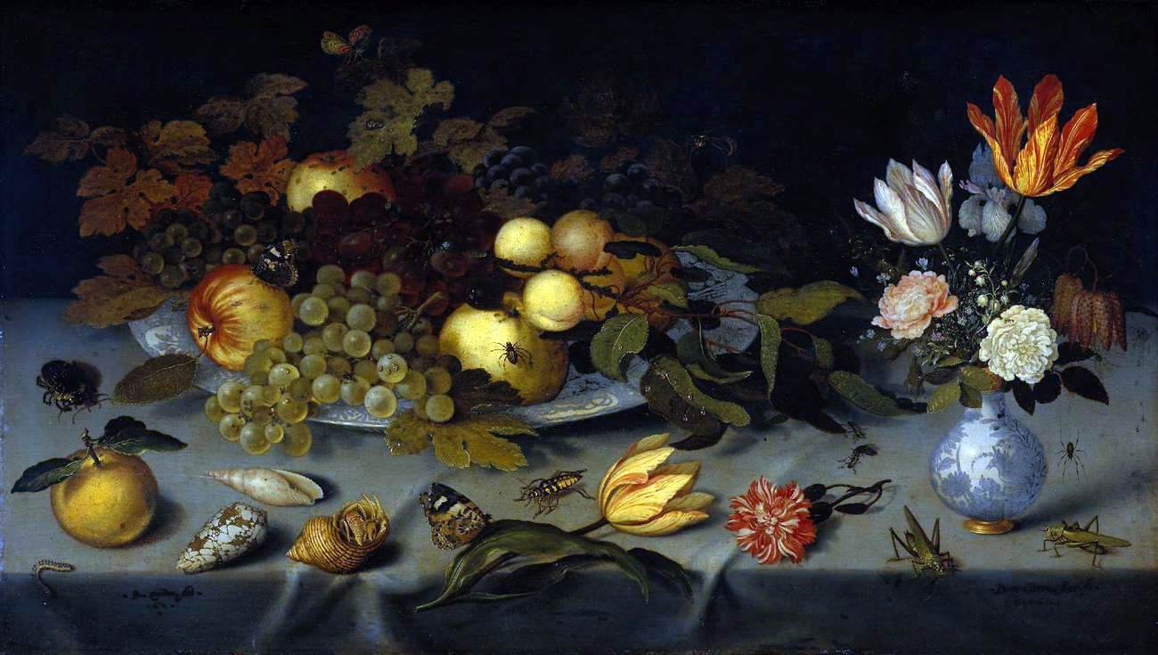 Balthasar Van der Ast Flowers and Fruit - Hand Painted Oil Painting