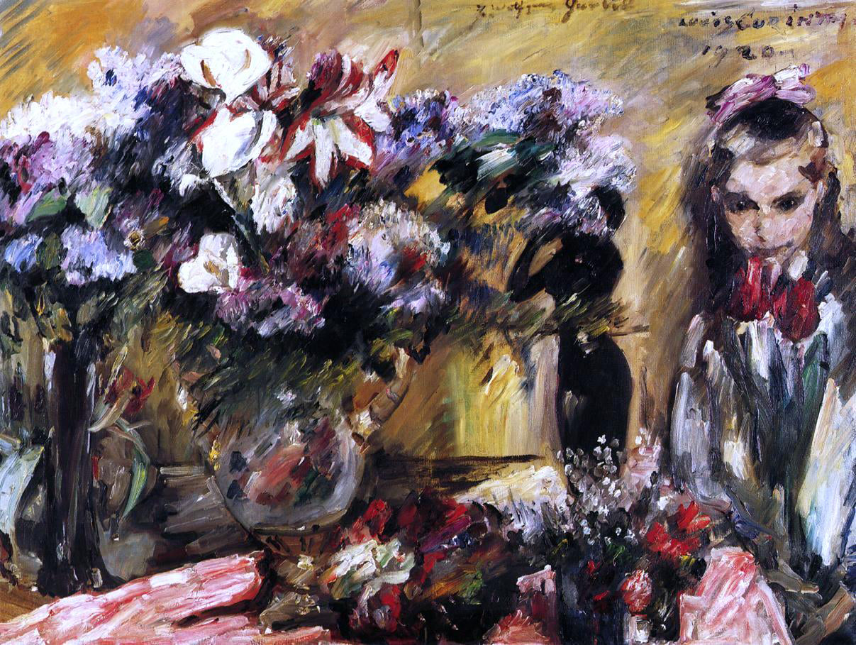 Lovis Corinth Flowers and Wilhelmine - Hand Painted Oil Painting