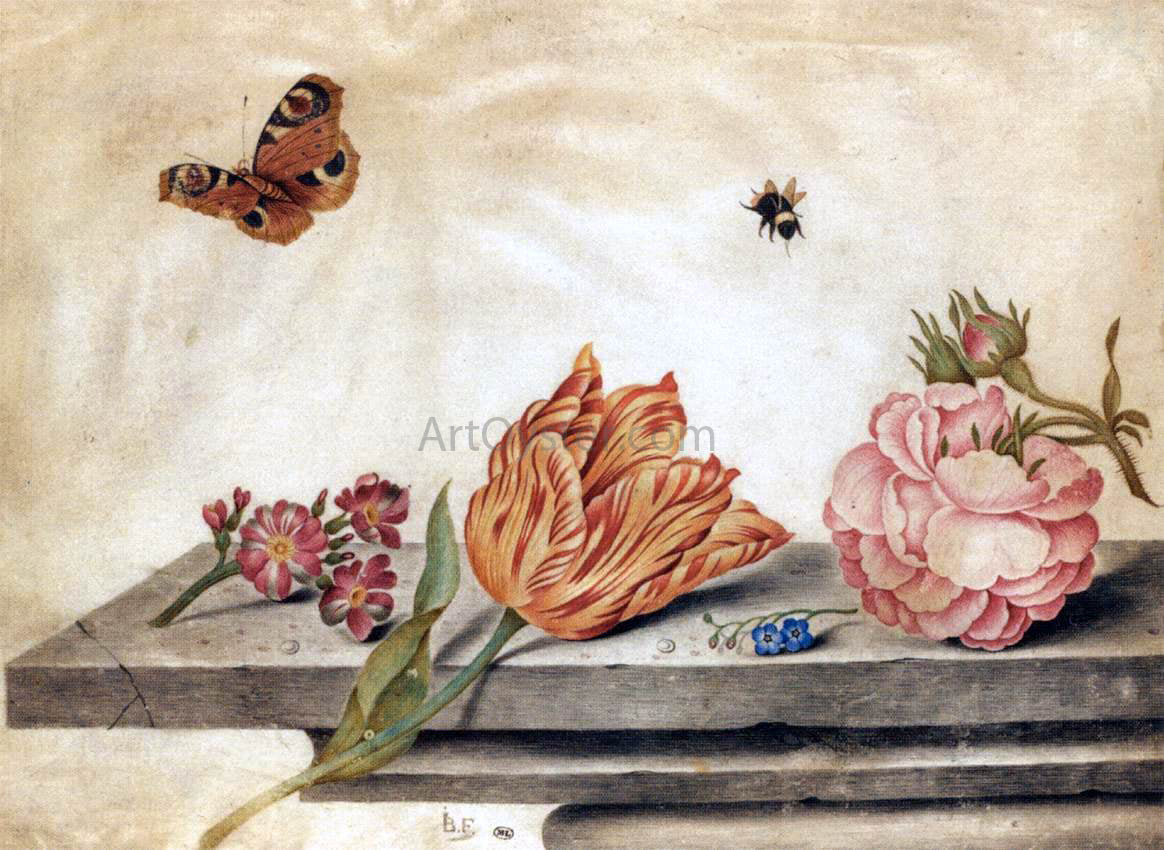 Jan Baptist Van Fornenburgh Flowers - Hand Painted Oil Painting