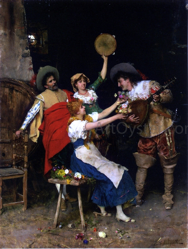 Federico Andreotti Flowers for Music - Hand Painted Oil Painting