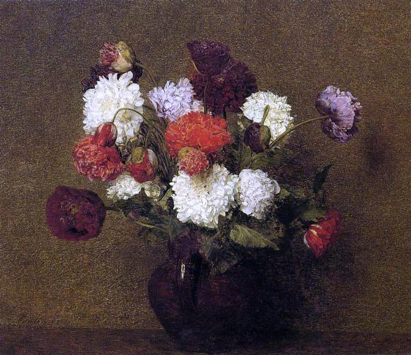  Henri Fantin-Latour Flowers: Poppies - Hand Painted Oil Painting
