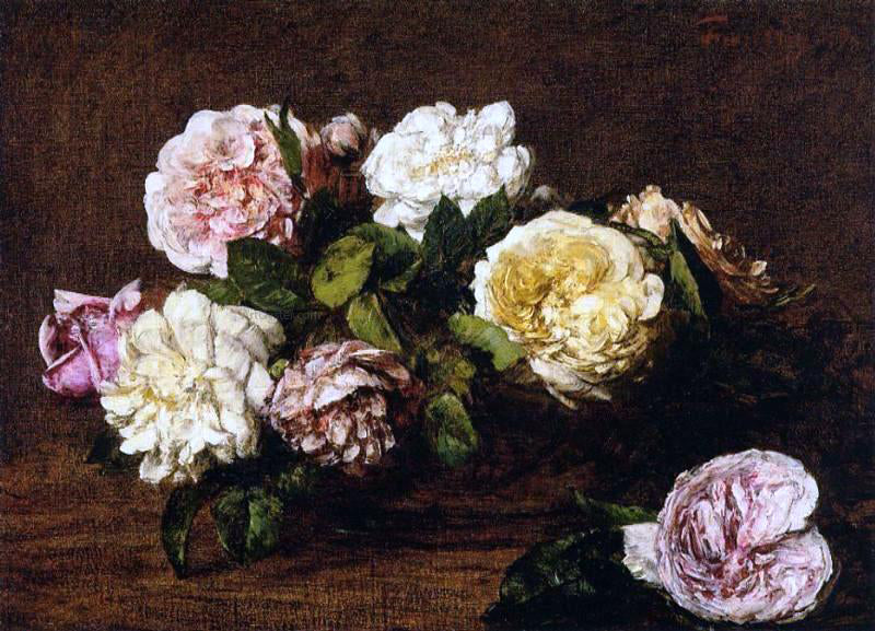 Henri Fantin-Latour Flowers: Roses - Hand Painted Oil Painting