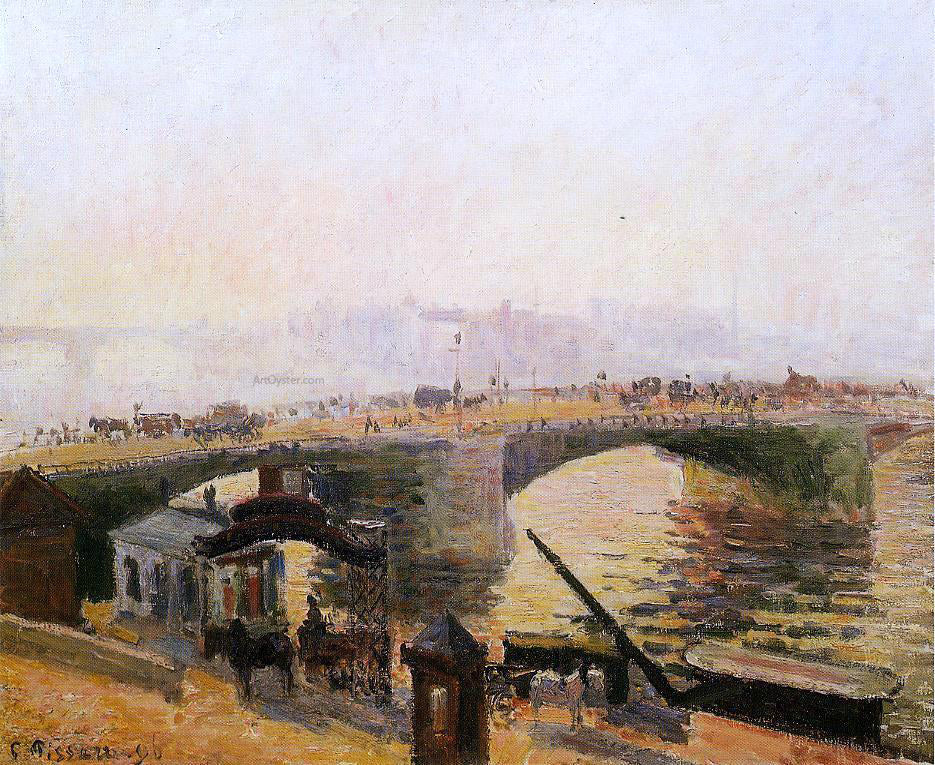 Camille Pissarro Fog, Morning, Rouen - Hand Painted Oil Painting
