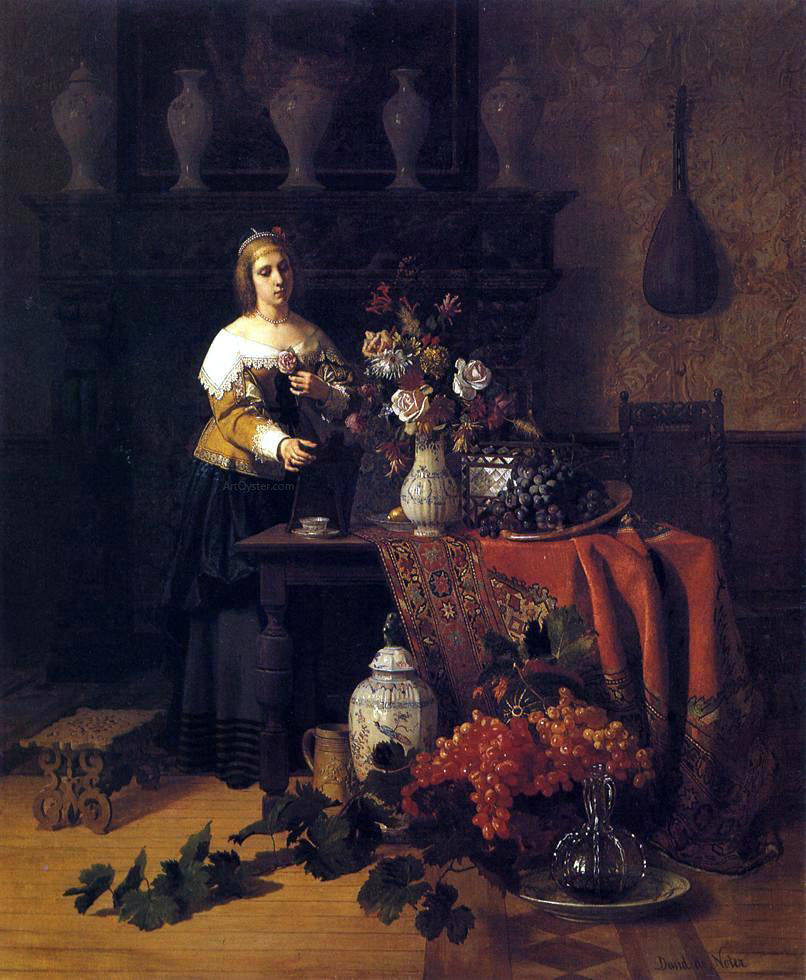 David Emile Joseph De Noter Fond Rememberances - Hand Painted Oil Painting