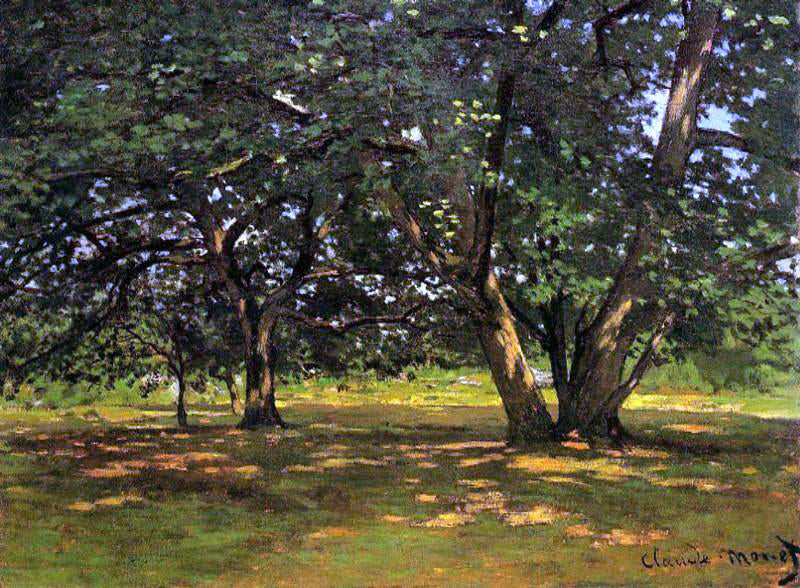 Claude Oscar Monet Fontainebleau Forest - Hand Painted Oil Painting