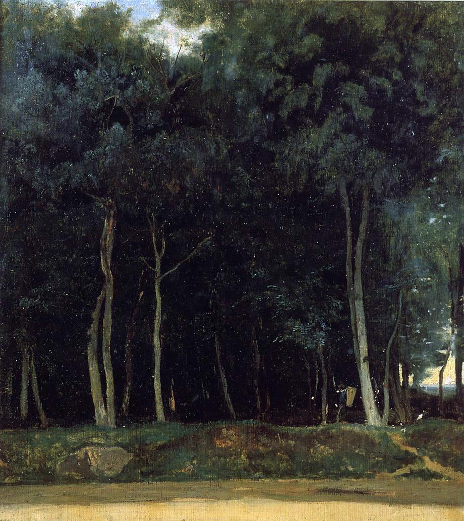 Jean-Baptiste-Camille Corot Fontainebleau, the Bas-Breau Road - Hand Painted Oil Painting