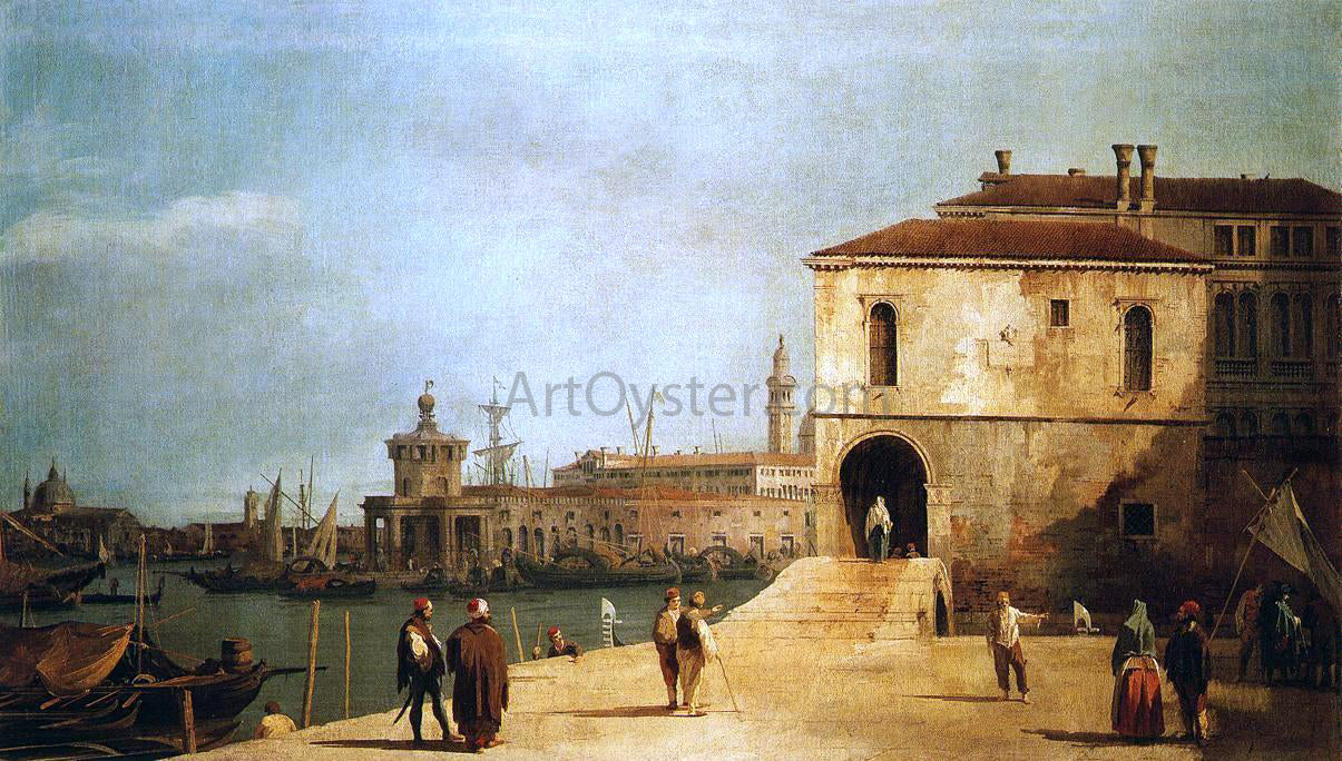 Canaletto Fonteghetto della Farina - Hand Painted Oil Painting