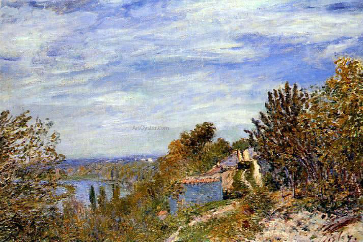 Alfred Sisley Footpath in the Gardens at By - Hand Painted Oil Painting