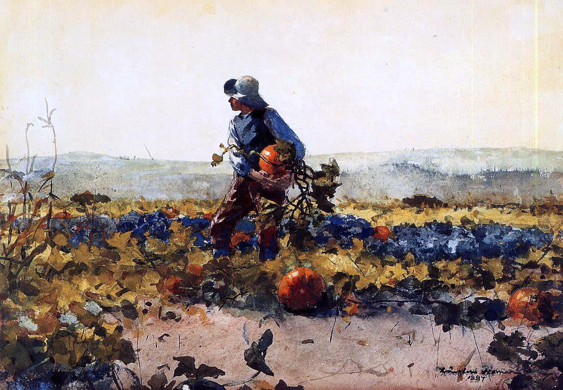 Winslow Homer For the Farmer's Boy (old English Song) - Hand Painted Oil Painting