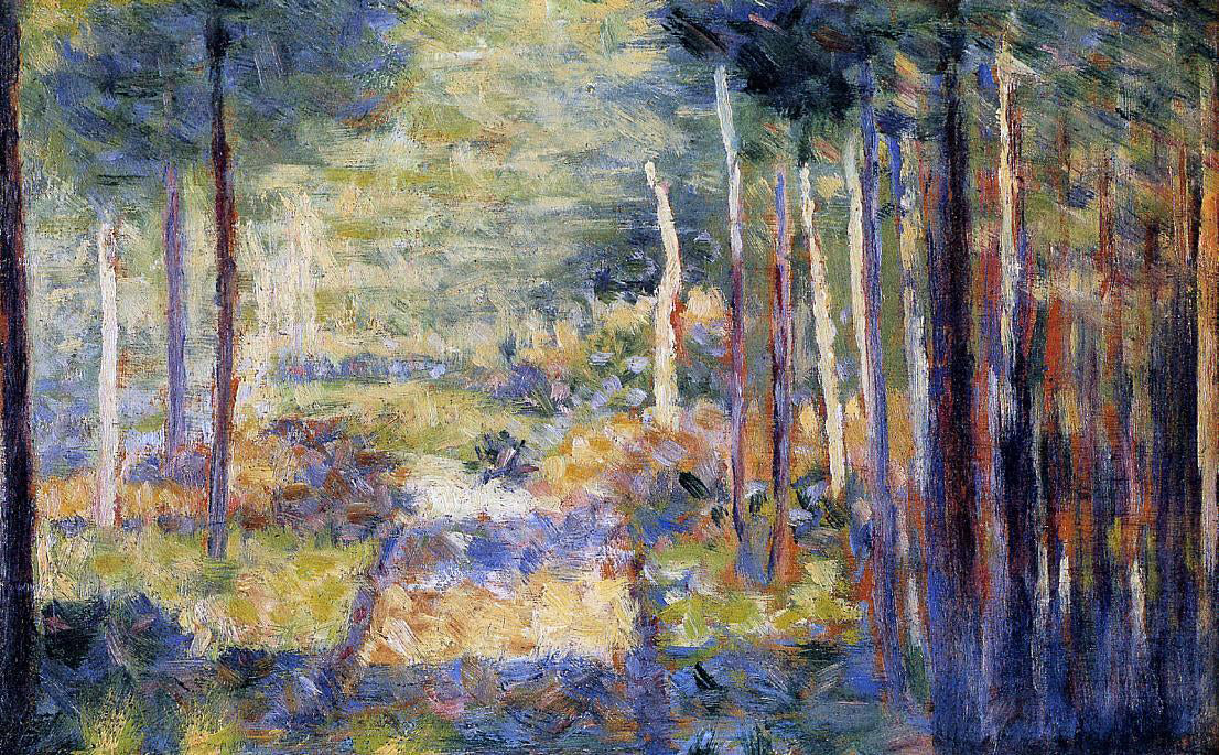 Georges Seurat Forest Path, Barbizon - Hand Painted Oil Painting