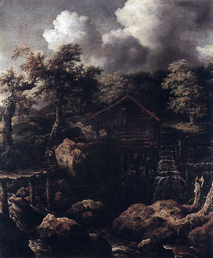 Allaert Van Everdingen Forest Scene with Water-Mill - Hand Painted Oil Painting