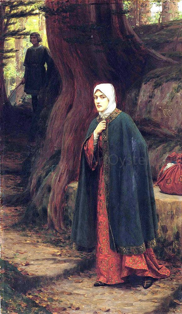  Edmund Blair Leighton Forest Tryst - Hand Painted Oil Painting