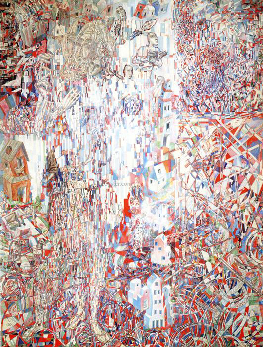 Pavel Filonov Formula of the Petrograd Proletariat - Hand Painted Oil Painting