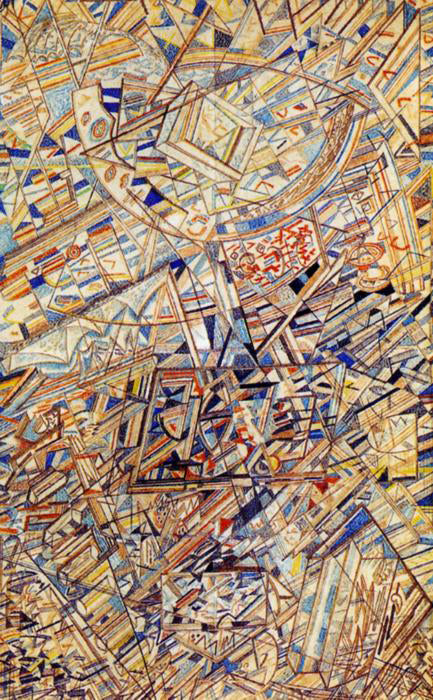 Pavel Filonov Formula of the Universe - Hand Painted Oil Painting