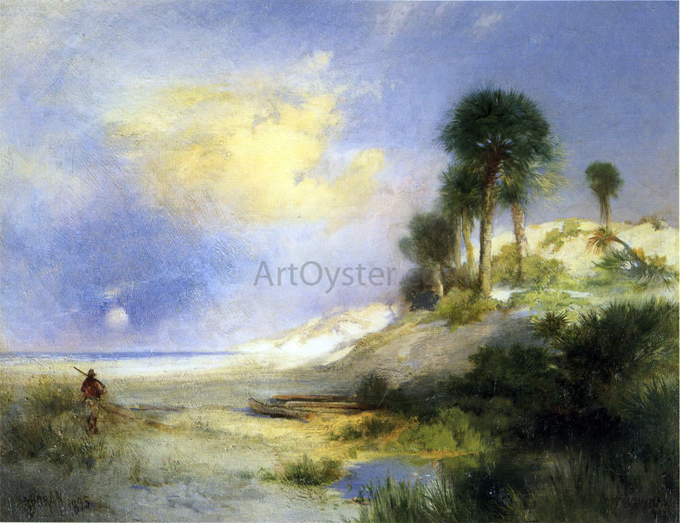 Thomas Moran Fort George Island, Florida - Hand Painted Oil Painting