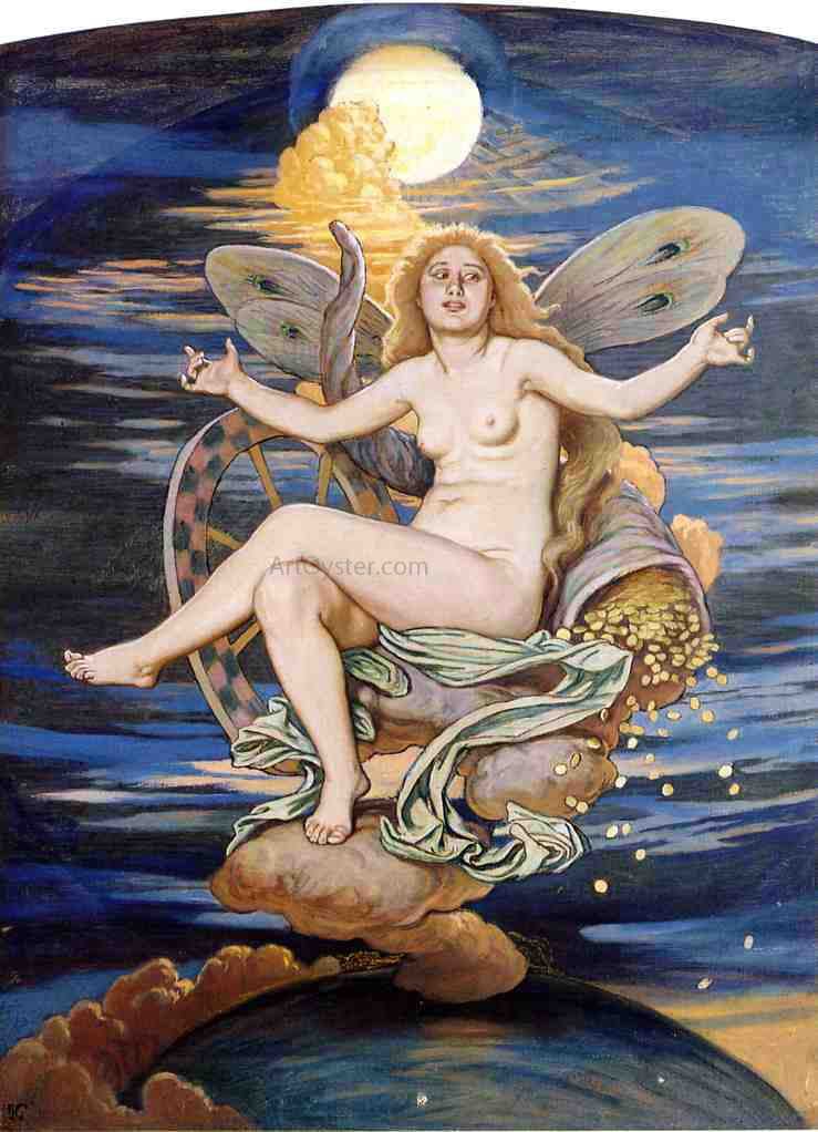 Elihu Vedder Fortuna - Hand Painted Oil Painting