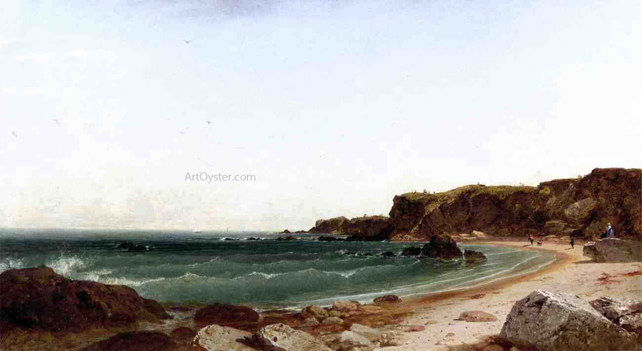 John Frederick Kensett Forty Steps, Newport, Rhode Island - Hand Painted Oil Painting