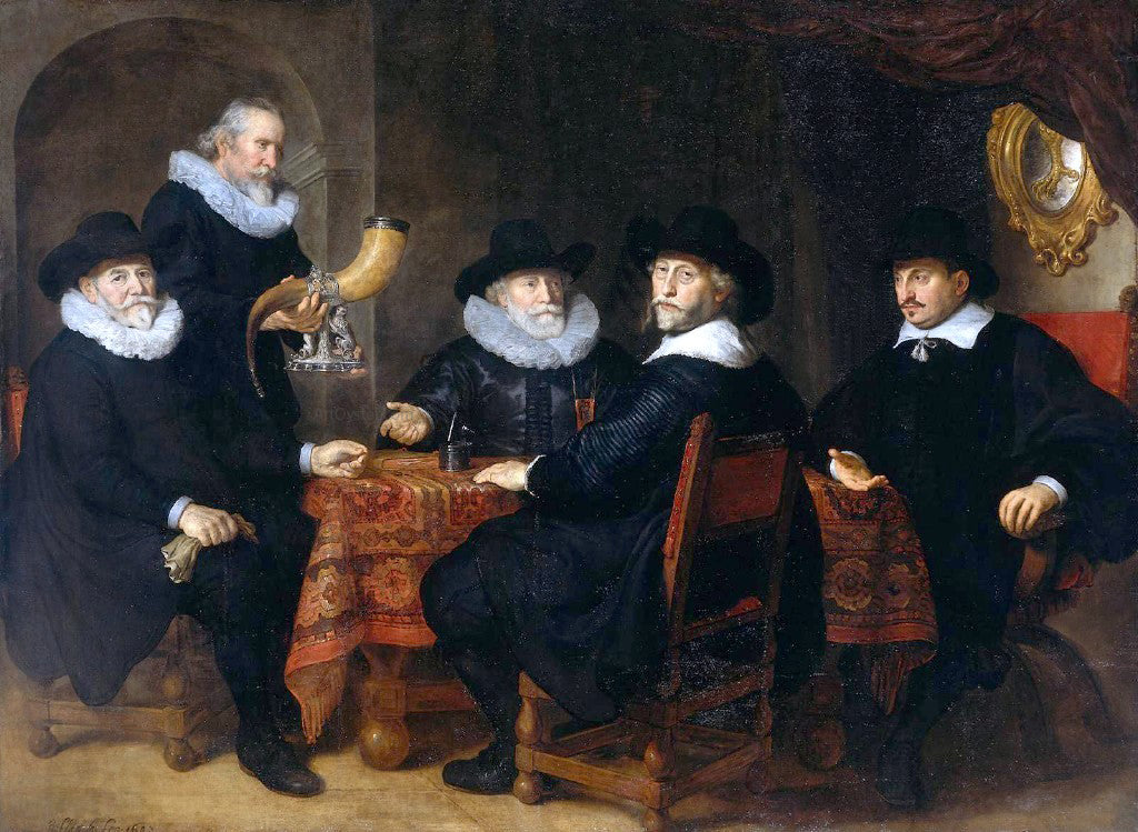  Govert Teunisz Flinck Four Governors of the Arquebusiers' Civic Guard - Hand Painted Oil Painting