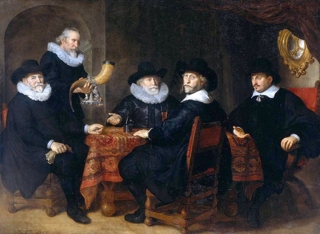 Govert Teunisz Flinck Four Governors of the Arquebusiers' Civic Guard - Hand Painted Oil Painting