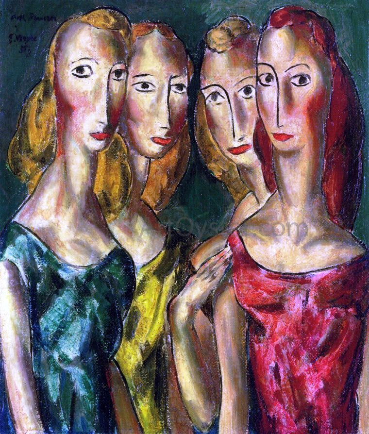 Alfred Henry Maurer Four Sisters - Hand Painted Oil Painting