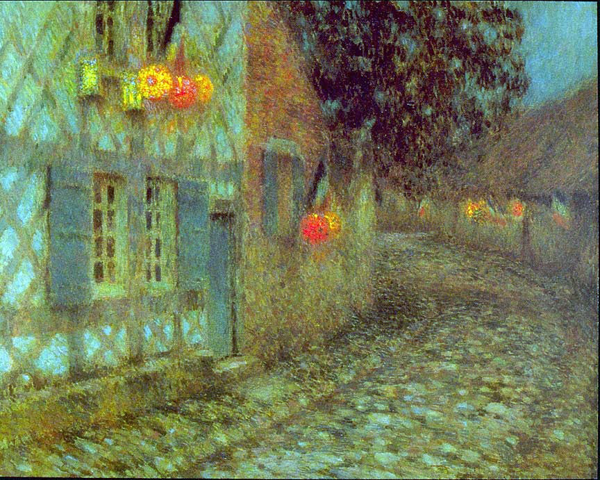 Henri Le Sidaner Fourteenth of July - Hand Painted Oil Painting