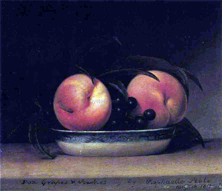 Raphaelle Peale Fox Grapes and Peaches - Hand Painted Oil Painting