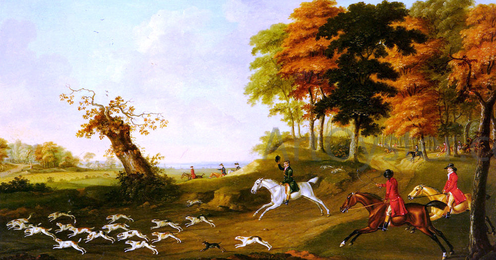 John Nost Sartorius Fox Hunting - Hand Painted Oil Painting
