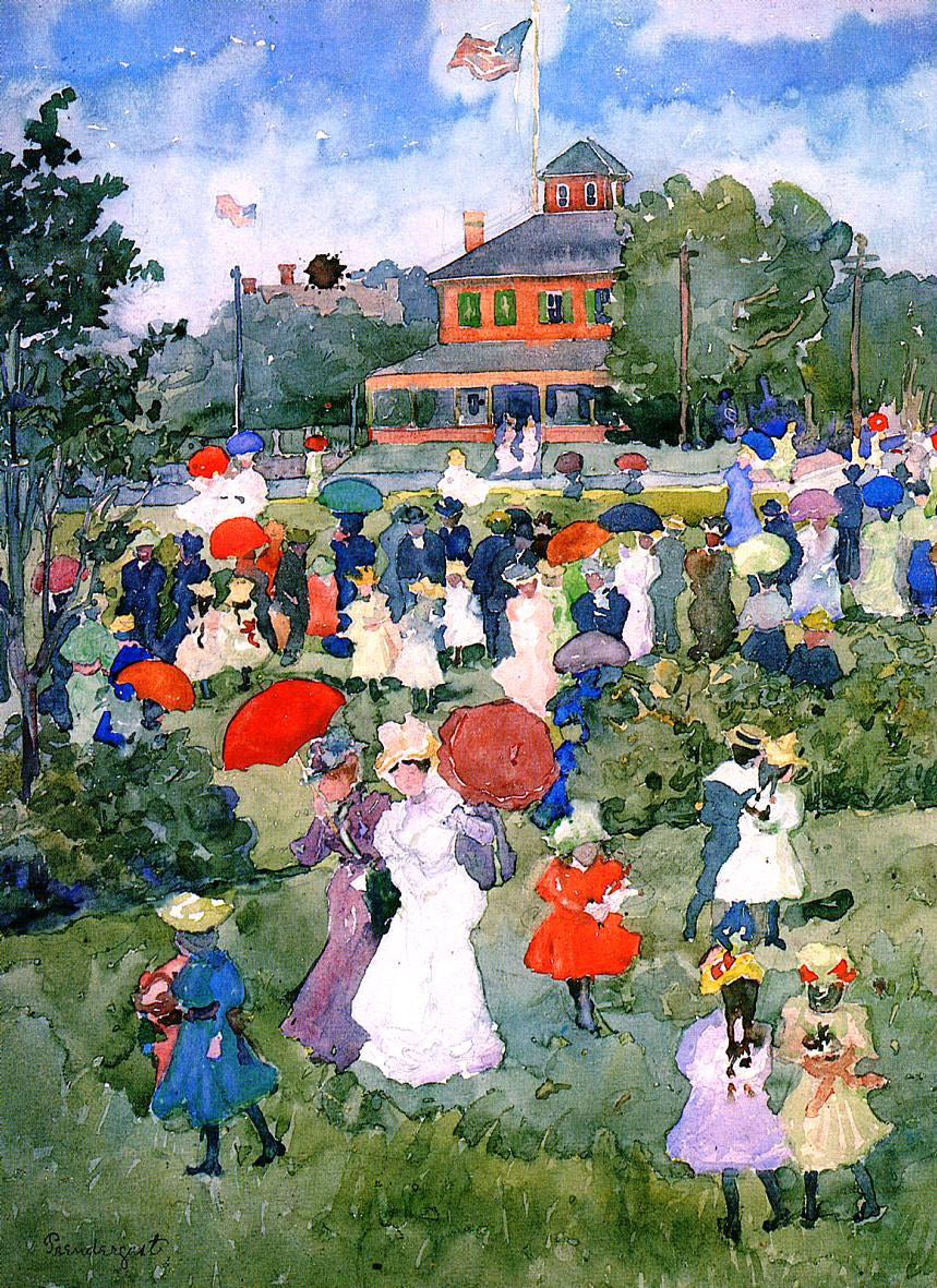 Maurice Prendergast Franklin Park, Boston - Hand Painted Oil Painting