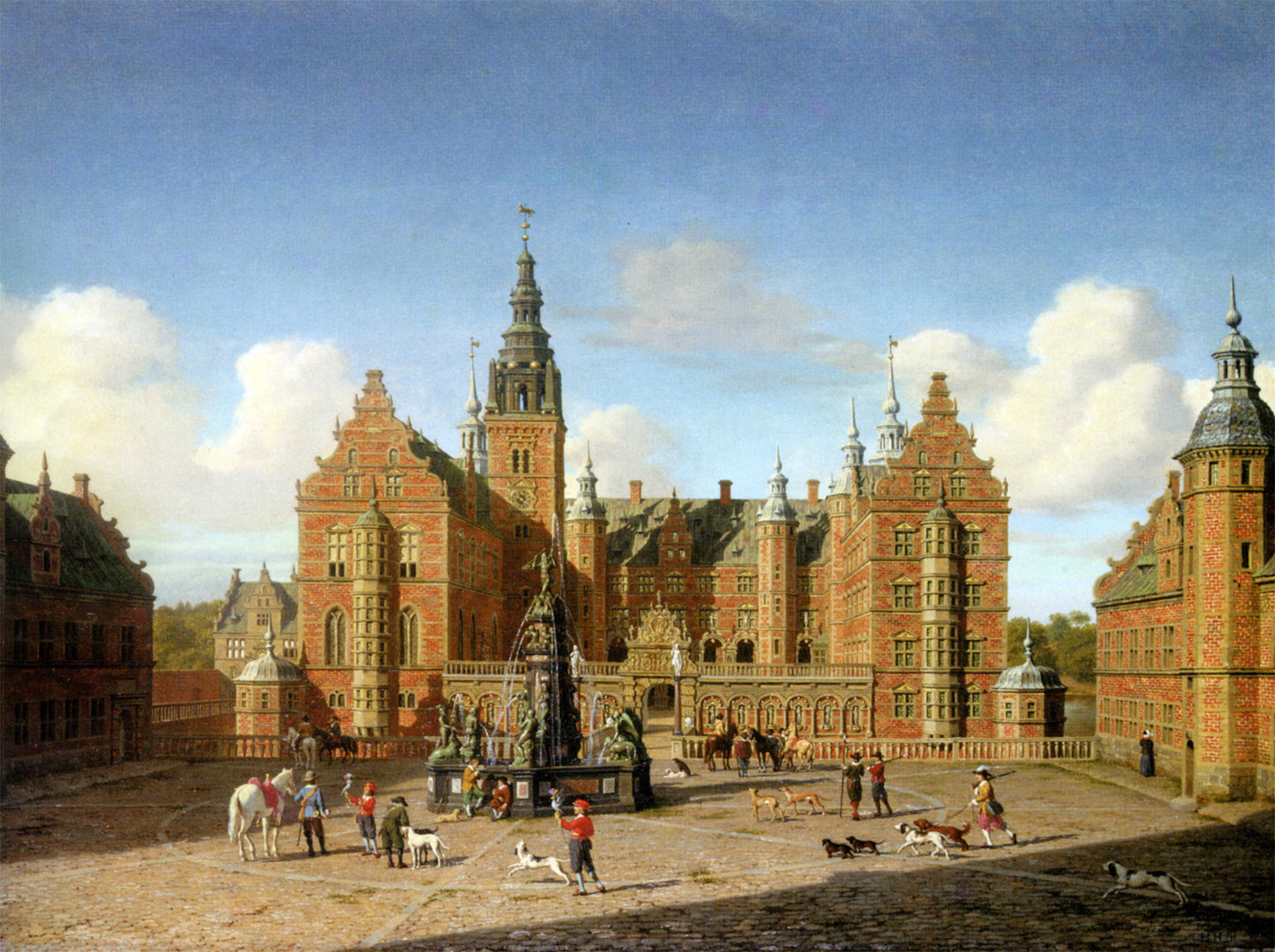 Heinrich Hansen Frederiksborg Slot - Hand Painted Oil Painting