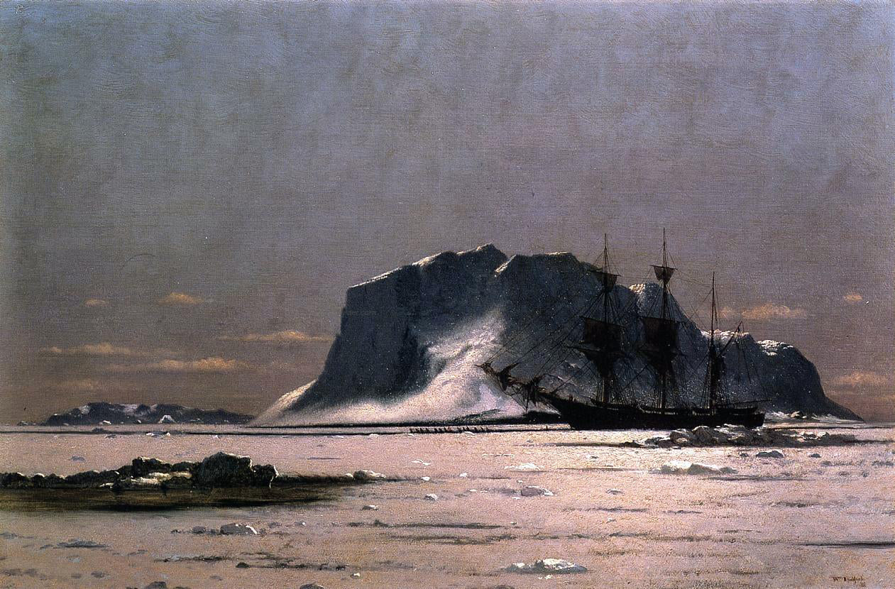 William Bradford Freeing a Square Rigger - Hand Painted Oil Painting