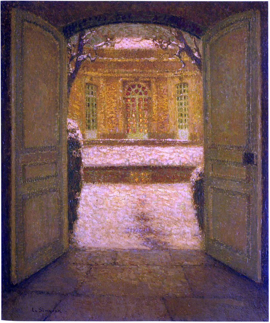 Henri Le Sidaner French Pavillion at Versailles in Snow - Hand Painted Oil Painting