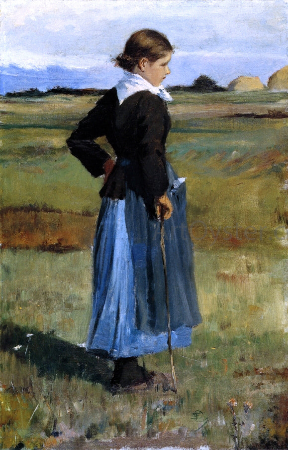Frederick Childe Hassam French Peasant Girl - Hand Painted Oil Painting
