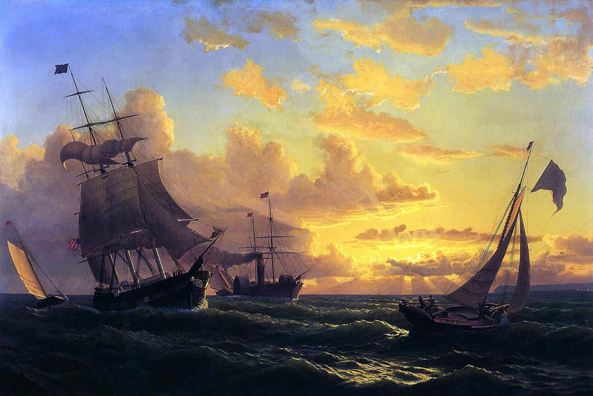 William Bradford Fresh Breeze of Sandy Hook - Hand Painted Oil Painting