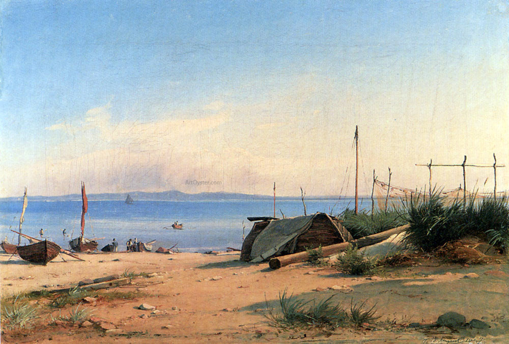 Wilhelm Thomas Pedersen From Hornback Beach - Hand Painted Oil Painting