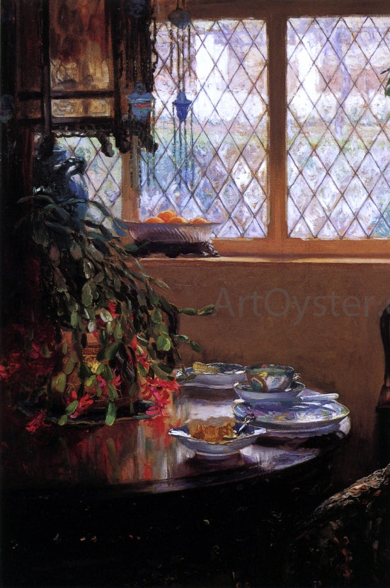 Guy Orlando Rose From the Dining Room Window - Hand Painted Oil Painting