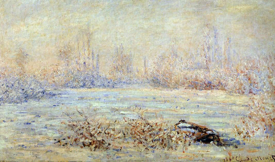 Claude Oscar Monet Frost - Hand Painted Oil Painting