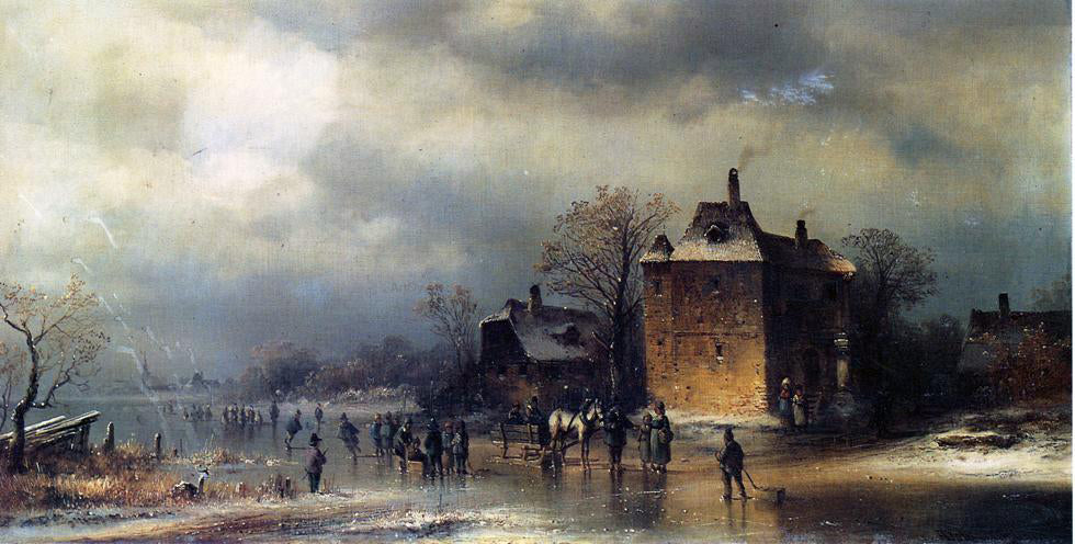 Anton Doll Frozen Winter Landscape - Hand Painted Oil Painting