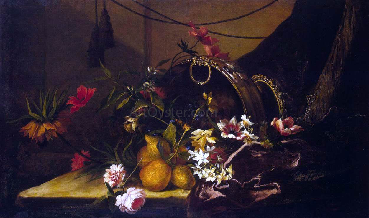 Jean-Baptiste Monnoyer Fruit and Flowers - Hand Painted Oil Painting