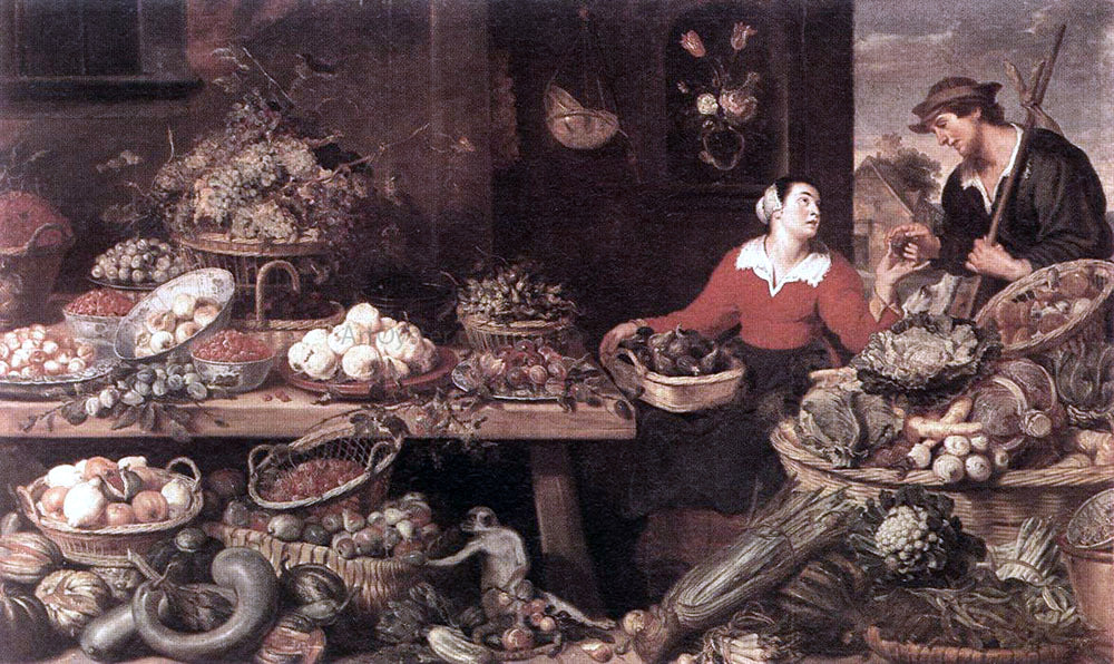  Frans Snyders Fruit and Vegetable Stall - Hand Painted Oil Painting