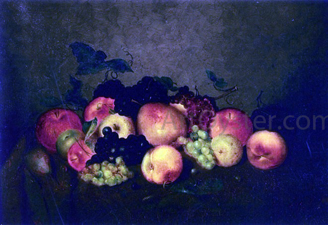Charles Ethan Porter Fruit: Apples, Grapes, Peaches and Pears - Hand Painted Oil Painting