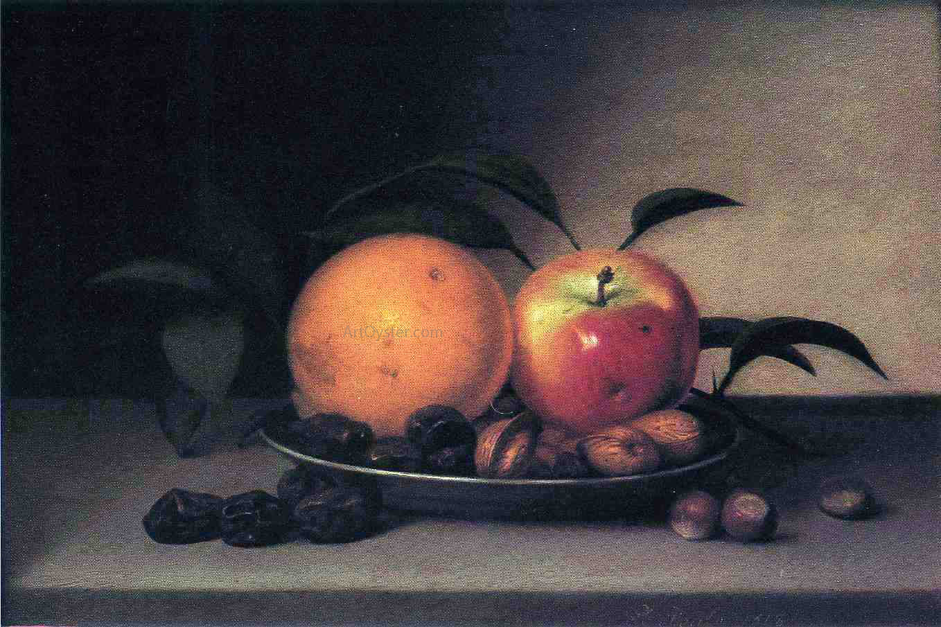 Raphaelle Peale Fruits and Nuts in a Dish - Hand Painted Oil Painting