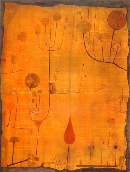  Paul Klee Fruits on Red - Hand Painted Oil Painting