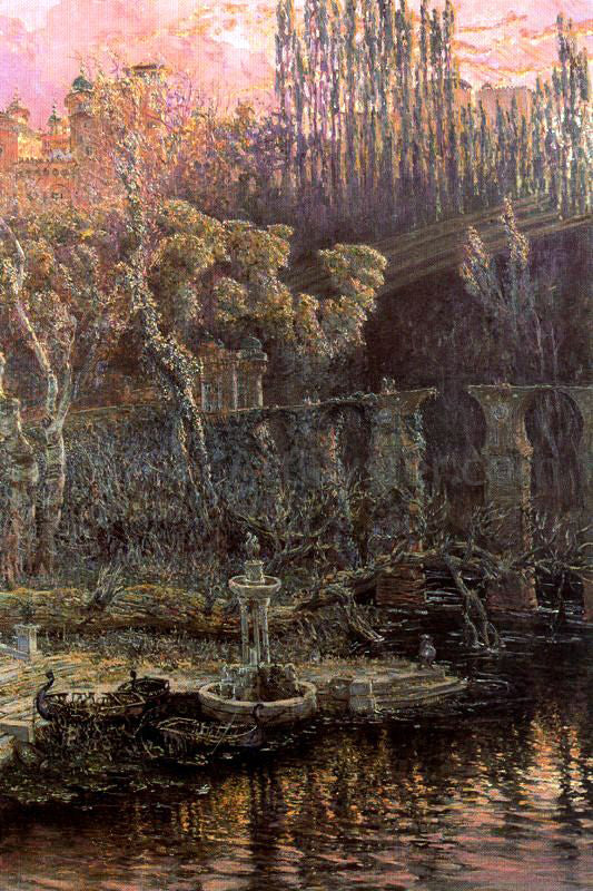 Antonio Munoz Degrain Fuente de la Sultana - Hand Painted Oil Painting