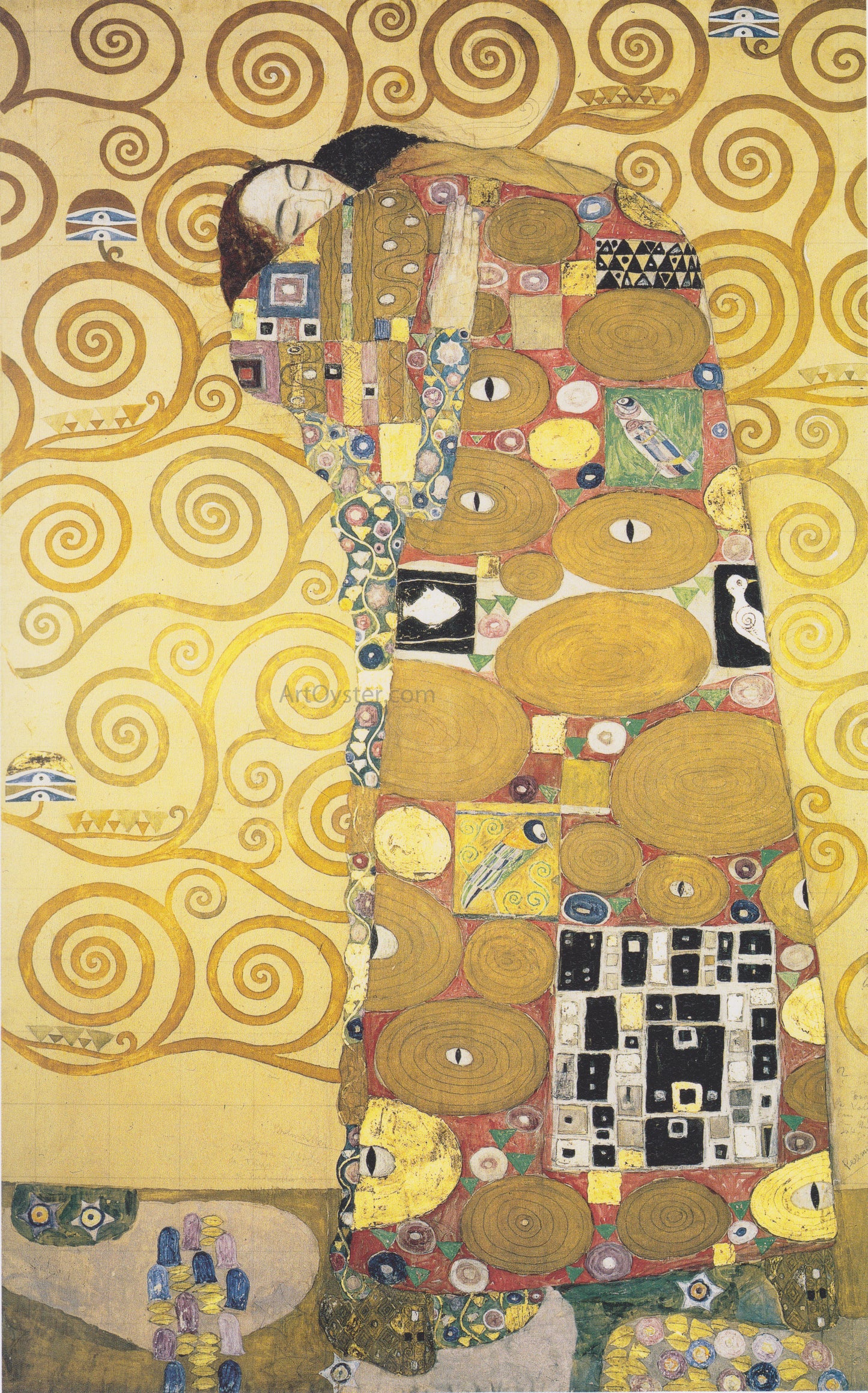 Gustav Klimt A Fulfillment - Hand Painted Oil Painting
