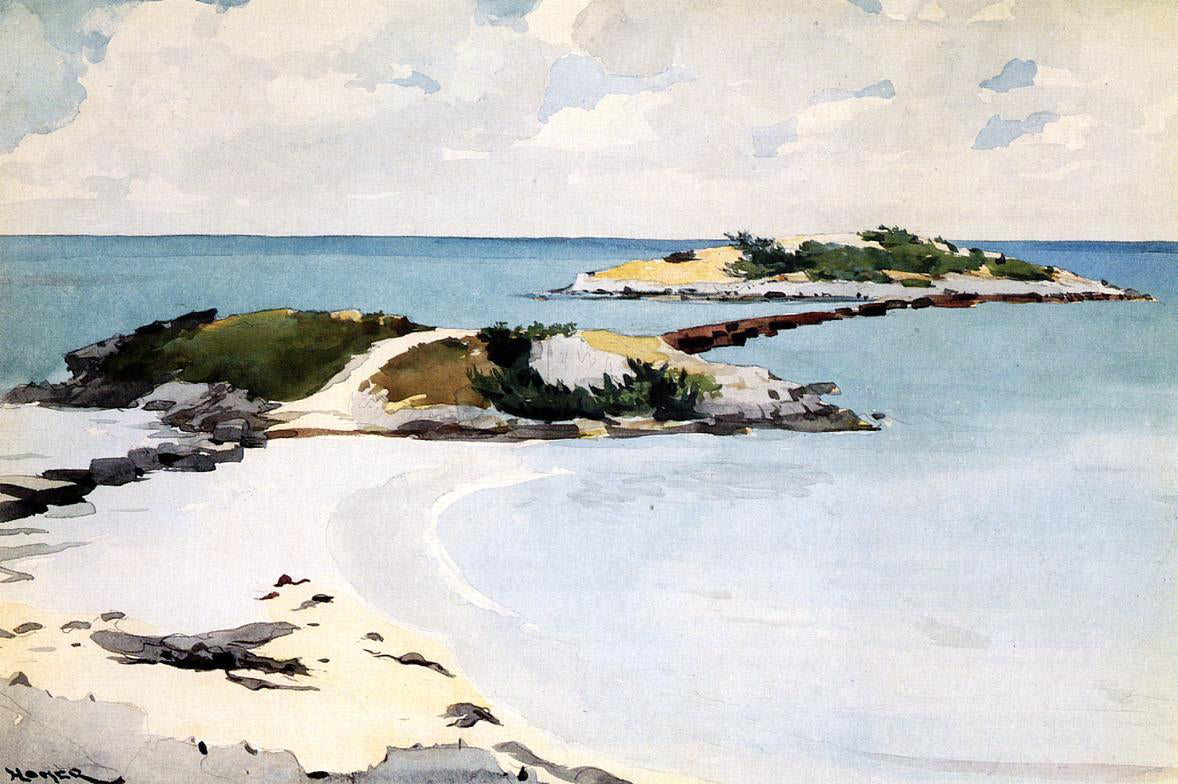 Winslow Homer Gallow's Island, Bermuda - Hand Painted Oil Painting
