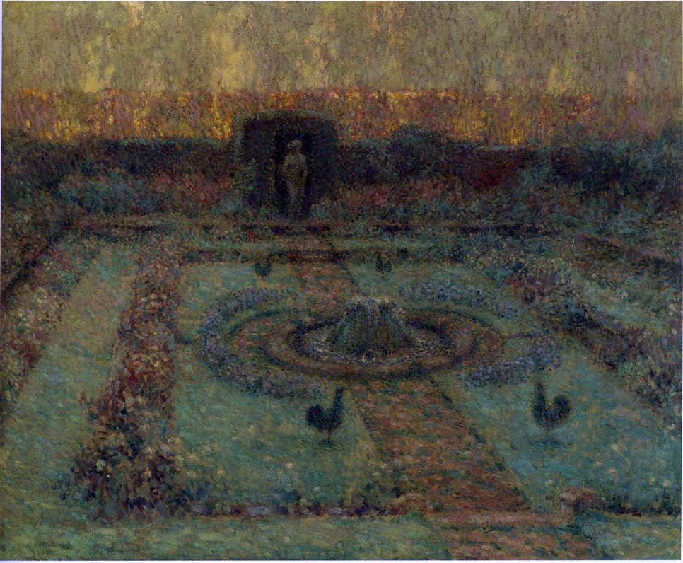 Henri Le Sidaner Garden at Hampton Court - Hand Painted Oil Painting